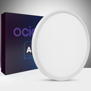 ocioc 15.8 inch 36W Flush Mount Ceiling Light Fixture,6500K Daylight,3600LM White Ultra-Thin Round LED Lighting lamp for Hallway Kitchen Bedroom Bedroom Closet Laundry Indoor Outdoor