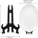 Patelai 48 Pieces Mini Easel Stands Plastic Plate Stand Holder Display Picture Easel for Display Picture Frame Collectibles Desktop Weddings Party Home Decoration (6 Inch, Black)