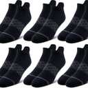 Pair of Thieves Men's Athletic Cotton Low-Cut Socks - 6-Pack Cushioned Comfort Socks for Sports, Work & Casual Wear (Black)