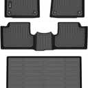 HAFIDI® Floor Mats & Cargo Liner Set Fit for 2019-2023 Jeep Cherokee (Not for Grand Cherokee) All Weather Protection TPE Anti-Slip Automotive Full Set Floor Liners Custom Accessories - Black