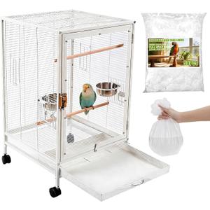50 Pcs Disposable Bird Cage Liners, 34x22 Inch - Transparent PE Liners for Large Parrot Cages, Fit Amazons, African Greys, Macaws, Easy-to-Clean Tray Accessories