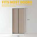 Magnetic Screen Door 34" x 81" with Strong Magnets, Self Sealing Hands Free Mesh Curtain for Interior Door, Fits 32" x 80" Standard US Door, Keep Bugs Out, Pet and Kid Friendly, Easy Install, Black