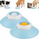 Dog Cat Lick Sphere Slow Feeder for Liquid Food & Peanut Butter,Interactive Licksphere for Dogs Anxiety Relief,Non-Slip Licking Bowl Enrichment Toys to Healthy Diet Food Container for Dog Cats