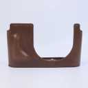 for Leica Q2 Case, BolinUS Handmade PU Leather Half Camera Case Bag Cover Bottom Opening Version for Leica Q2 with Hand Strap (Coffee)