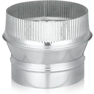 Zonon 6" to 7" Duct Increaser Galvanized Steel Air Vent Pipe Adapter Round Crimped Pipe Connector Fitting Exhaust Fans Bathroom Ventilation Water Gas and HVAC Systems