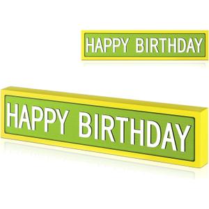 Amyhill Street Birthday Centerpiece Cartoon Street Party Sign Wooden Cake Table Decoration for Toy Decor Friend Birthday Party Supplies Decoration