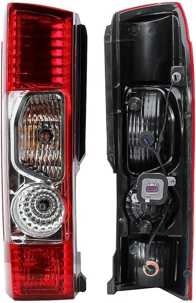 SAILIN Replacement Driver Left Side Tail Light Rear Lamp Without Circuit Fit Ram Promaster 1500, 2500, 3500 from 2010-2022