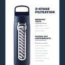 LifeStraw Go Series – Insulated Stainless Steel Water Filter Bottle for Travel and Everyday Use, Removes Bacteria, Parasites and Microplastics, Improves Taste, 18oz Icelandic Blue
