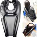 Inflatable Shampoo Bowl, Portable Hair Washing Tray for Bedside and in Bed, Lightweight Shampoo Basin for Elderly, Disabled, Pregnant, Injured, Bedridden, Handicap, Lightweight Hair Washing Sink (Black)