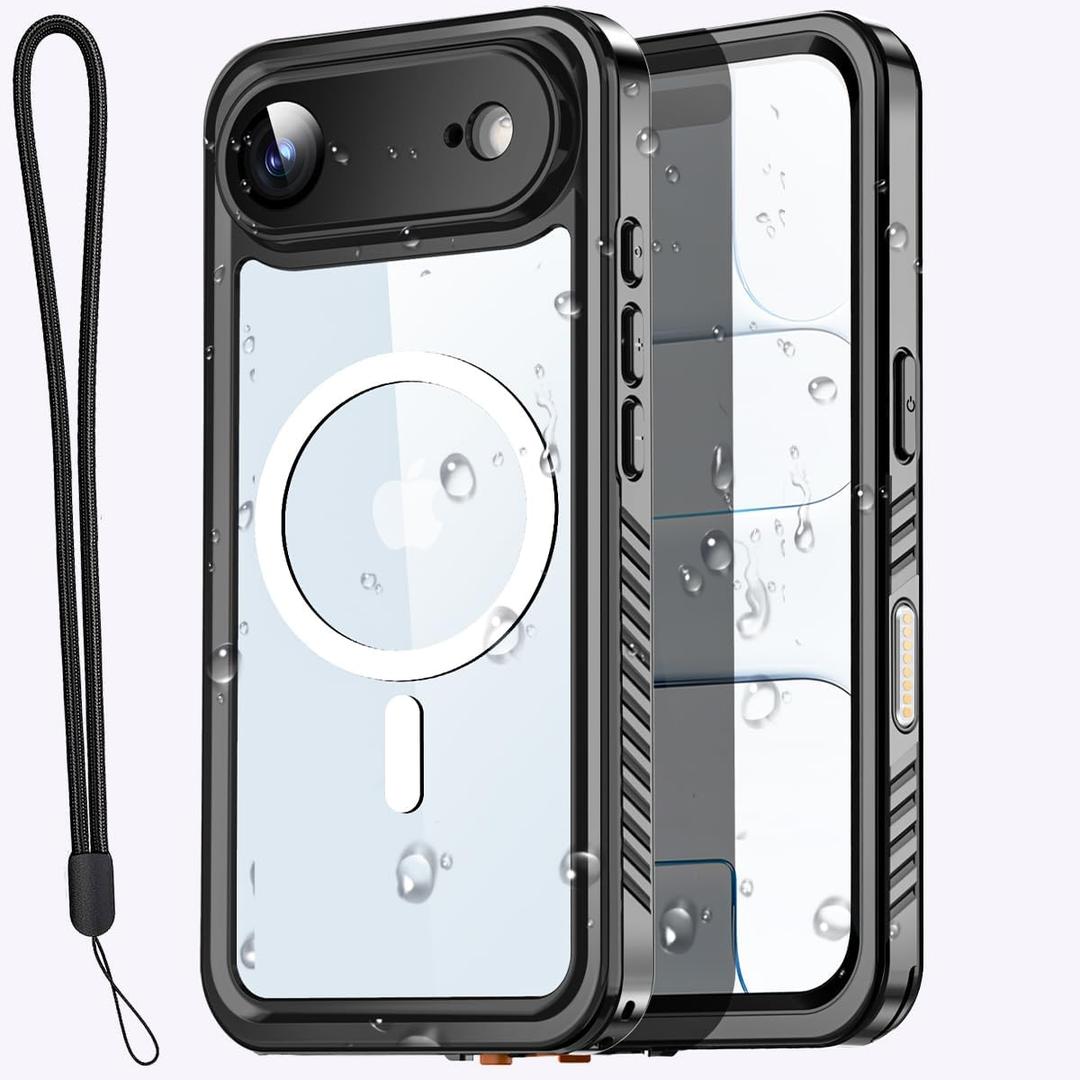 AICase for iPhone Air Case Waterproof Clear with MagSafe Water Proof/Snowproof/Dustproof/Shockproof,IP68 Certified 360 Full Body Protection Fully Sealed Underwater Cover for iPhone Air 6.5"