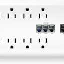 Digital Energy 10-Outlet Straight Plug 4050 Joules Heavy Duty Surge Protector (15 FT, WHT) (White)