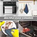 Nialnant 100% Cotton Kitchen Dish Towels, 15x25 Inch Super Absorbent Tea Towels for Kitchen, Ultra Soft Hand Towels with Hanging Loop, Blue