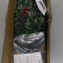 2FT Pre-lit Artificial Small Mini Christmas Tree with Warm White Multi-Color LED Lights, Remote Control and Timer, Perfect for Xmas Tabletop Decorations, Home, Kitchen, Dining Table top White