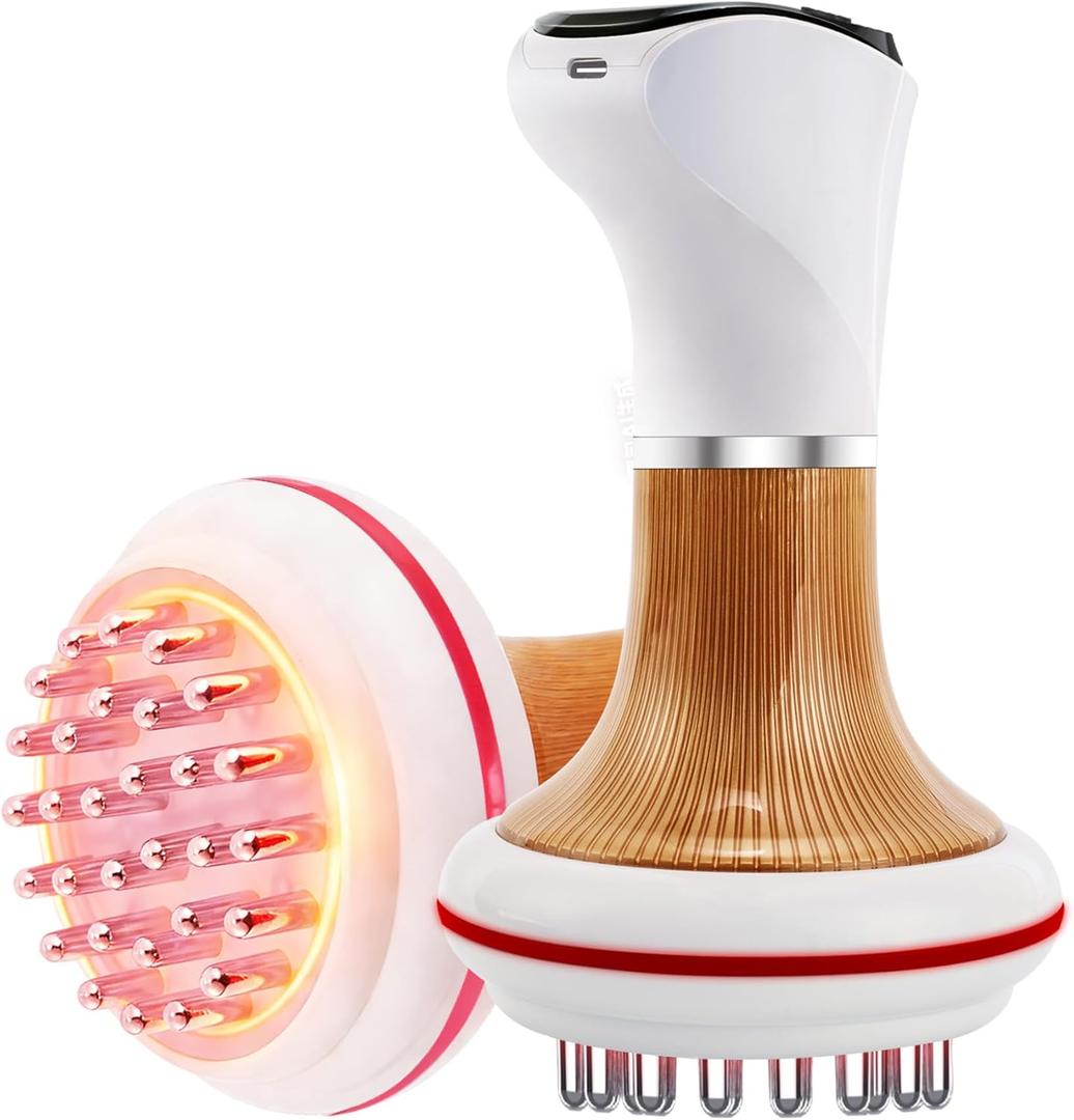 Lymphatic Massager for Lymphatic Drainage Massage & Anti Cellulite Massage, Lymphatic Drainage Massager Tool 40 Intensity Heated-EMS-Vibration with Red Light Therapy