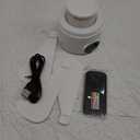 Wireless Portable Ceiling Fan with Remote, 3-Blade Design, 10040mAh Battery Operated, USB Rechargeable Hanging Fan with Hook for Tent, Camping, Outdoor, Emergency Use(White)