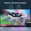 GameSir Super Nova Wireless Gaming Controller for PC/Switch/iOS/Android, Hall Effect Stick & Trigger, RGB Lighting, Swappable ABXY, Detachable Faceplate, 1000mAh with Charging Dock - Black&White