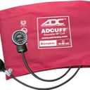 ADC Bariatric-Size Diagnostix 720 Premium Professional Pocket Aneroid Sphygmomanometer with Adcuff Nylon Blood Pressure Cuff, Burgundy; Fits Upper-Arm Circumferences from 44 cm to 66 cm