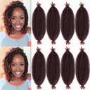 Springy Afro Twist Braiding Hair for Soft Locs, Pre-Separated Marley Hair for Faux Locs, Marley Twist Braiding Hair Afro Twist Crochet Hair For Black Women (16Inch, T350)
