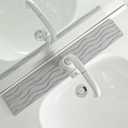 Faucet Mat for Kitchen Sink, 23.6"x 3.9" Fast Drying Diatomite Stone Sink Tray, Kitchen Sink Splash Guard, Water Absorbing Stone Tray for Sink, White