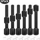 Baby Safety Cabinet Locks, 6 Packs Adjustable Childproof Straps with Adhesive for Dresser Drawer Cupboard Doors Closet Oven Refrigerator Fridge