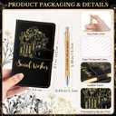 Tenceur 10 Sets Social Worker Appreciation Gifts Bulk Thank You Graduation Gifts for MSW BSW DSW A6 PU Leather Inspirational Notebook with Bamboo Pen Office Supplies (Stylish Style,Black)