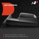A-Premium Driver Side Power Door Mirror - Compatible with Ram 2500, 3500 2019 2020 2021 2022 - Heated Power Folding Black Outside Rear View Mirror w/Turn Signal Puddle Light, Standard