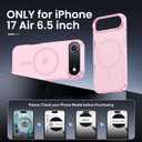 Tigowos Magnetic for iPhone Air Case Fits MagSafe 16FT Drop Resistant Matte Skin Feeling Back Cover Shockproof Slim Fit for iPhone 17 Air Phone Case 6.5 inch,Light Pink