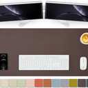 Large Cork Desk Mat - 47.2"x 17" Desk Pad for Office and Home - Ideal for Large Mouse Pad and Desk Mats on Top of Desks(Coffee)