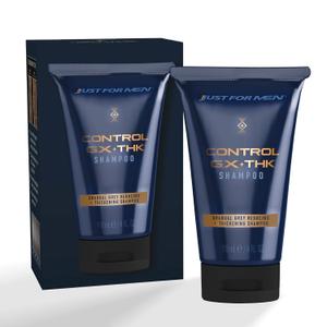 Just for Men Control GX + THK Thickening Shampoo with Grey Reduction, Shampoo for Thinning Hair with Alpha Keratin, Thickens Hair Up to 20%, Works with Every Hair Texture, 4 oz (4 Fl Oz (Pack of 1))