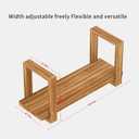 Adjustable Retro Desktop Bookshelf - Wooden Tabletop Organizer for Magazines, Files & Cookbooks - Easy No-Tools Assembly - Dark Brown Shelf for Home Office & Living Room