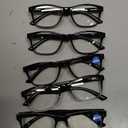 JOSCHOO 5 Pack Reading Glasses Men Women Spring Hinges Comfortable Glasses for Reading (5 Black, 1.5)