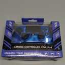 Controller for PS4, Wireless Controller Blue for Sony PlayStation 4/Slim/Pro, Remote Control with 6-Axis Motion Sensor/Double Vibration/Sensitive Touch Pad/Speaker & 3.5mm Audio Jack/800mAh Battery