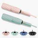 2-Pack Windproof, Waterproof, UV-Blocking Portable Travel Umbrella, Compact Sun & Rain Folding Umbrella, Double Rib Structure, Large Auto Open and Close Car Umbrella