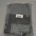 Winter Hats Scarf Set for Men Touchscreen Gloves Warm Knit Beanie Hat Scarves with Fleece Lined Cap (Black)