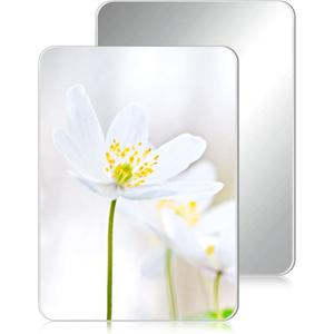 Blulu 2 Pcs Magnetic Locker Mirror Small Real Glass School Rectangular Locker Magnetic Makeup Mirror for Bathroom Household Refrigerator Cabinet(7.1 x 6 Inches)
