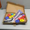 Pandahero Mini Knee Hockey Sticks Set for Kids  Easter Toys Gifts & Easter Basket Stuffers for Toddler Boys & Girls  Indoor Mini Hockey Kit with 4 Sticks, 6 Foam Balls & 6 Pucks