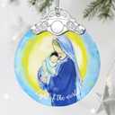 Religious Ornament, Stained Glass Christmas Decor, Christmas Ornaments for Tree, Holiday Ornament, Religious Gifts, Holiday Party Gifts, Gift Ideas & Christian Gift