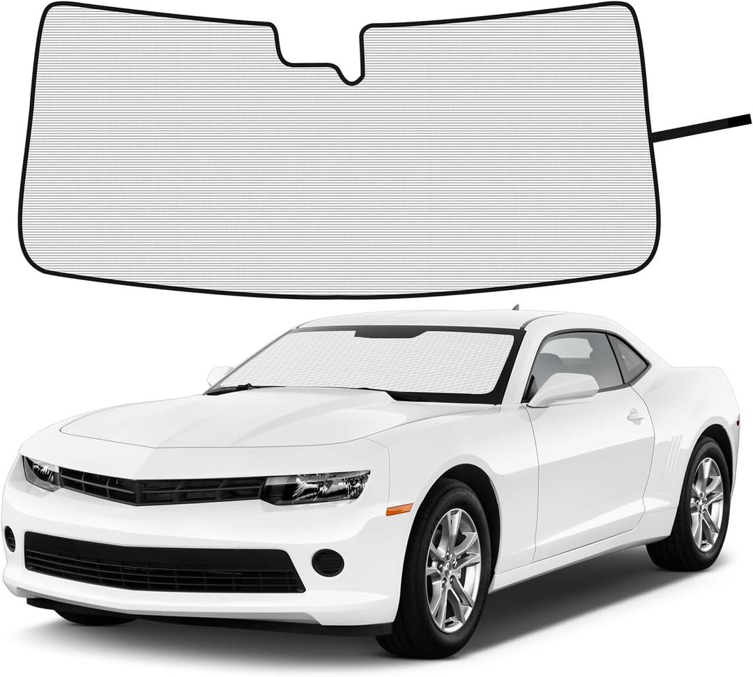 RT-TCZ for Camaro Windshield Sun Shade for Chevrolet Camaro 2010 2011 2012 2013 2014 2015 Front Sunshade Sun Visor Mat (Camaro 10-15)