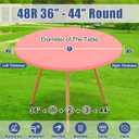 Moosfor Round Spandex Tablecloth, Elastic Fitted Waterproof Tablecloths for 36"-44" Tables, Stretch Washable Picnic Table Cover for Camping, Dining, Indoor and Outdoor,Coral Red