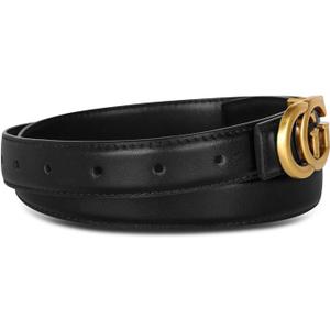 Women's Leather Belt with Buckle - Ideal for Dresses, Jeans, and Coats (28-31 (Pant 6-10), Ado-black-gold(genuine Leather))
