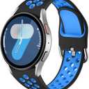 DaQin No Gap Sport Band Compatible with Samsung Galaxy Watch 7/6/5/4 Band 40mm 44m/Galaxy Watch FE/Watch 6 4 Classic 43mm 47mm 42mm 46mm/Watch 5 Pro 45mm, 20mm Soft Silicone Wristbands for Women Men