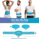 Comfytemp Ice Pack for Back Pain Relief, 2 Pcs, Sciatica Ease Brace, Reusable Gel Lower Back Ice Wrap for Injuries, Hot Cold Compress for Lower Lumbar, Waist, Men Women After Surgery (Blue), Size: 51"x8