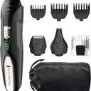 Remington All-in-One Grooming Kit, Lithium Powered, 8 Piece Set with Trimmer, Men's Shaver, Clippers, Beard and Stubble Combs, PG6025, Black