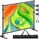 Photo Backdrop Banner Stand Kit, Heavy Duty 10 x 8 FT Adjustable Telescopic Tube Back Drop Display Stand, Step and Repeat Stand for Party Photography Trade Show Booth Background, with Clips