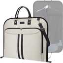 BALEINE Travel Garment Bag, Travel Suit Bag for Men, 42'' Waterproof Carry on Garment Bag for Hanging Clothes, Garment Duffel Bag for Travel Business (Beige)