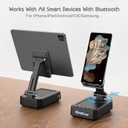 TechGlow Foldable Cellphone Stand with Bluetooth Speaker Charging Function 360 Rotatable Phone Stand Birthday Gifts for Men Women Mother Father Cool Tech Gadgets