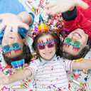 Tigerdoe Birthday Party Hats - Happy Birthday Theme Set- Party Supplies and Decor - 36 Piece Set - 12 Hats - 12 Sunglasses - 12 Whistles -