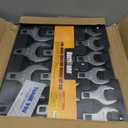 HURRICANE 1/2 Drive Crowfoot Wrench Set, 14 Piece Jumbo Crowfoot Flare Nut Wrench Tool Set, SAE Sizes from 1-1/16" to 2" with Storage Tray, With Fully Polished Chrome Finished