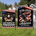 2 x 2PCS 250th Anniversary American Garden Flag,July 4th Independence Day Patriotic Banner,Double-Sided Waterproof 1776-2026 Commemorative Flags