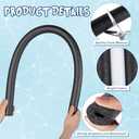 6 Pack Jumbo Pool Noodles Swimming Floating Foam Tube Extra Large Hollow Bright Swimming Pool Noodles Bulk Heavy Duty for Adults (Black,White,40x1.6inch)